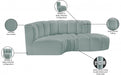 Arc Faux Leather 3pc. Sectional Mint - 101Mint-S3D - Vega Furniture