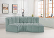 Arc Faux Leather 3pc. Sectional Mint - 101Mint-S3D - Vega Furniture