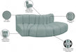 Arc Faux Leather 3pc. Sectional Mint - 101Mint-S3E - Vega Furniture