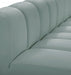 Arc Faux Leather 3pc. Sectional Mint - 101Mint-S3F - Vega Furniture