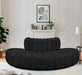 Arc Faux Leather 4pc. Sectional Black - 101Black-S4G - Vega Furniture