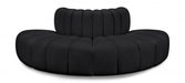 Arc Faux Leather 4pc. Sectional Black - 101Black-S4G - Vega Furniture