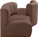 Arc Faux Leather 4pc. Sectional Brown - 101Brown-S4A - Vega Furniture