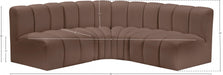 Arc Faux Leather 4pc. Sectional Brown - 101Brown-S4B - Vega Furniture