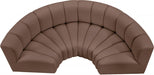 Arc Faux Leather 4pc. Sectional Brown - 101Brown-S4C - Vega Furniture