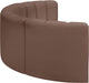 Arc Faux Leather 4pc. Sectional Brown - 101Brown-S4C - Vega Furniture