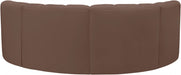 Arc Faux Leather 4pc. Sectional Brown - 101Brown-S4C - Vega Furniture