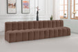 Arc Faux Leather 4pc. Sectional Brown - 101Brown-S4E - Vega Furniture