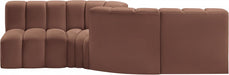 Arc Faux Leather 4pc. Sectional Cognac - 101Cognac-S4A - Vega Furniture