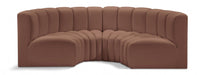 Arc Faux Leather 4pc. Sectional Cognac - 101Cognac-S4C - Vega Furniture