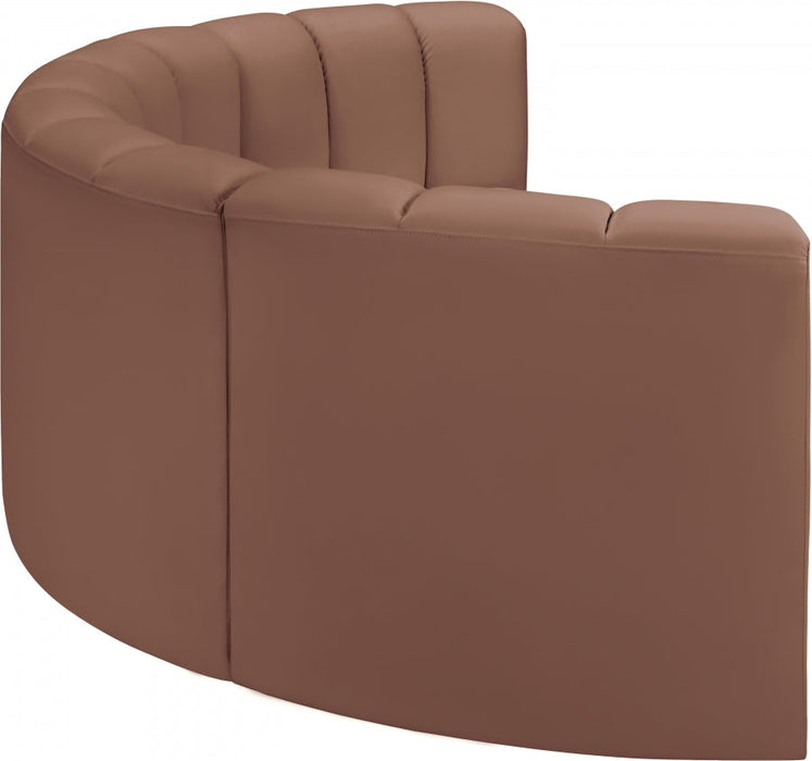 Arc Faux Leather 4pc. Sectional Cognac - 101Cognac-S4C - Vega Furniture