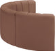 Arc Faux Leather 4pc. Sectional Cognac - 101Cognac-S4C - Vega Furniture