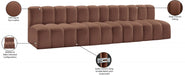 Arc Faux Leather 4pc. Sectional Cognac - 101Cognac-S4E - Vega Furniture