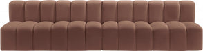 Arc Faux Leather 4pc. Sectional Cognac - 101Cognac-S4E - Vega Furniture