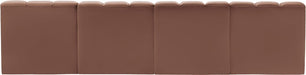 Arc Faux Leather 4pc. Sectional Cognac - 101Cognac-S4E - Vega Furniture