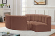 Arc Faux Leather 4pc. Sectional Cognac - 101Cognac-S4F - Vega Furniture