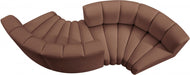 Arc Faux Leather 4pc. Sectional Cognac - 101Cognac-S4F - Vega Furniture