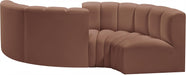 Arc Faux Leather 4pc. Sectional Cognac - 101Cognac-S4F - Vega Furniture