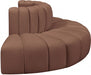 Arc Faux Leather 4pc. Sectional Cognac - 101Cognac-S4G - Vega Furniture