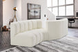 Arc Faux Leather 4pc. Sectional Cream - 101Cream-S4A - Vega Furniture