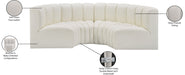 Arc Faux Leather 4pc. Sectional Cream - 101Cream-S4C - Vega Furniture