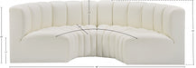 Arc Faux Leather 4pc. Sectional Cream - 101Cream-S4C - Vega Furniture