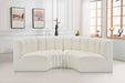 Arc Faux Leather 4pc. Sectional Cream - 101Cream-S4C - Vega Furniture