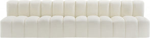 Arc Faux Leather 4pc. Sectional Cream - 101Cream-S4E - Vega Furniture