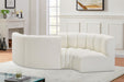 Arc Faux Leather 4pc. Sectional Cream - 101Cream-S4F - Vega Furniture