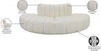 Arc Faux Leather 4pc. Sectional Cream - 101Cream-S4G - Vega Furniture