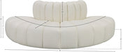 Arc Faux Leather 4pc. Sectional Cream - 101Cream-S4G - Vega Furniture