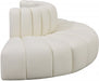 Arc Faux Leather 4pc. Sectional Cream - 101Cream-S4G - Vega Furniture