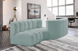 Arc Faux Leather 4pc. Sectional Mint - 101Mint-S4A - Vega Furniture