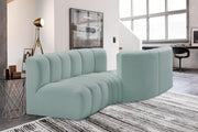 Arc Faux Leather 4pc. Sectional Mint - 101Mint-S4A - Vega Furniture