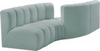 Arc Faux Leather 4pc. Sectional Mint - 101Mint-S4A - Vega Furniture