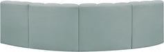 Arc Faux Leather 4pc. Sectional Mint - 101Mint-S4B - Vega Furniture