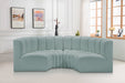 Arc Faux Leather 4pc. Sectional Mint - 101Mint-S4C - Vega Furniture