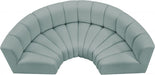 Arc Faux Leather 4pc. Sectional Mint - 101Mint-S4C - Vega Furniture