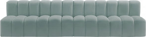 Arc Faux Leather 4pc. Sectional Mint - 101Mint-S4E - Vega Furniture