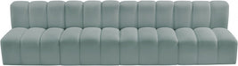 Arc Faux Leather 4pc. Sectional Mint - 101Mint-S4E - Vega Furniture