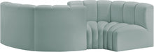 Arc Faux Leather 4pc. Sectional Mint - 101Mint-S4F - Vega Furniture