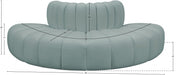 Arc Faux Leather 4pc. Sectional Mint - 101Mint-S4G - Vega Furniture