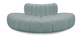 Arc Faux Leather 4pc. Sectional Mint - 101Mint-S4G - Vega Furniture