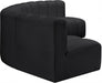 Arc Faux Leather 5pc. Sectional Black - 101Black-S5A - Vega Furniture