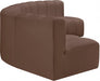 Arc Faux Leather 5pc. Sectional Brown - 101Brown-S5A - Vega Furniture