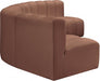 Arc Faux Leather 5pc. Sectional Cognac - 101Cognac-S5A - Vega Furniture