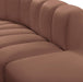 Arc Faux Leather 5pc. Sectional Cognac - 101Cognac-S5A - Vega Furniture
