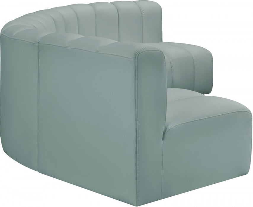 Arc Faux Leather 5pc. Sectional Mint - 101Mint-S5A - Vega Furniture