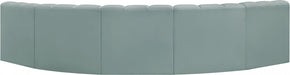 Arc Faux Leather 5pc. Sectional Mint - 101Mint-S5A - Vega Furniture