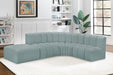 Arc Faux Leather 5pc. Sectional Mint - 101Mint-S5C - Vega Furniture